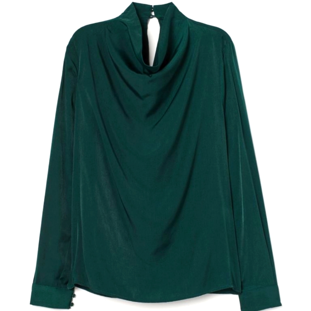 Dark emerald, luxurious blouse, brand new